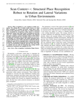 Scan Context++: Structural Place Recognition Robust to Rotation and
  Lateral Variations in Urban Environments