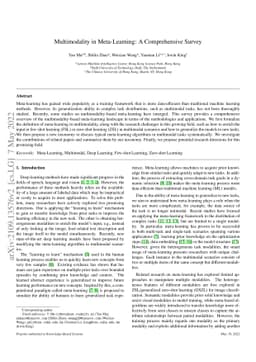 Multimodality in Meta-Learning: A Comprehensive Survey