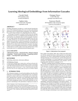 Learning Ideological Embeddings from Information Cascades