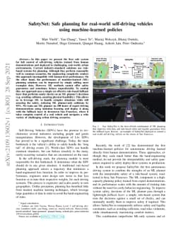 SafetyNet: Safe planning for real-world self-driving vehicles using
  machine-learned policies