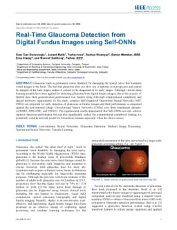Real-Time Glaucoma Detection from Digital Fundus Images using Self-ONNs