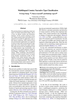 Multilingual Counter Narrative Type Classification