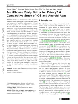 Are iPhones Really Better for Privacy? Comparative Study of iOS and
  Android Apps