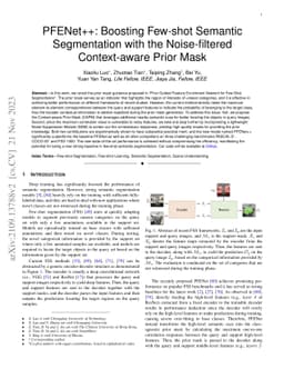 PFENet++: Boosting Few-shot Semantic Segmentation with the
  Noise-filtered Context-aware Prior Mask
