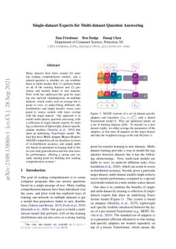 Single-dataset Experts for Multi-dataset Question Answering