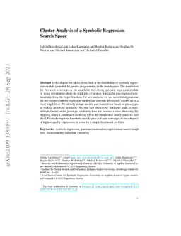 Cluster Analysis of a Symbolic Regression Search Space
