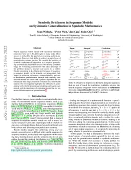 Symbolic Brittleness in Sequence Models: on Systematic Generalization in
  Symbolic Mathematics