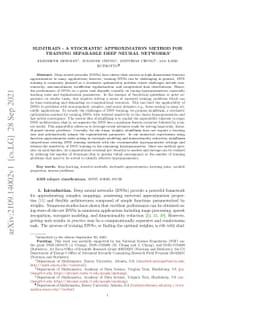 slimTrain -- A Stochastic Approximation Method for Training Separable
  Deep Neural Networks