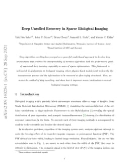 Deep Unrolled Recovery in Sparse Biological Imaging