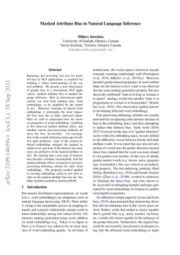 Marked Attribute Bias in Natural Language Inference