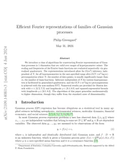 Efficient Fourier representations of families of Gaussian processes