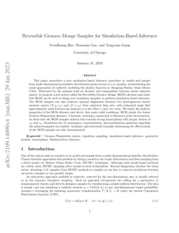 Reversible Gromov-Monge Sampler for Simulation-Based Inference