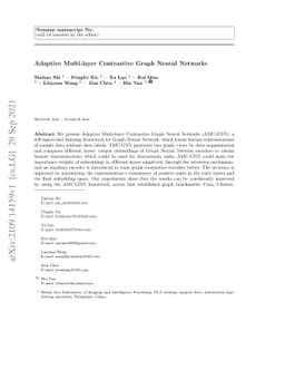 Adaptive Multi-layer Contrastive Graph Neural Networks