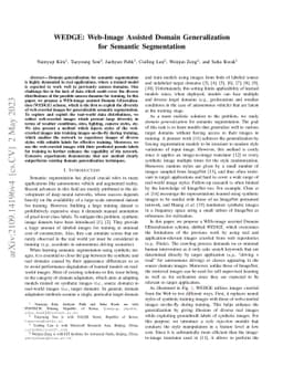 WEDGE: Web-Image Assisted Domain Generalization for Semantic
  Segmentation