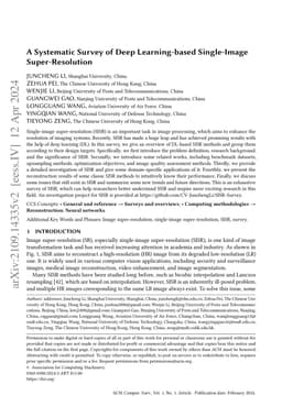 A Systematic Survey of Deep Learning-based Single-Image Super-Resolution