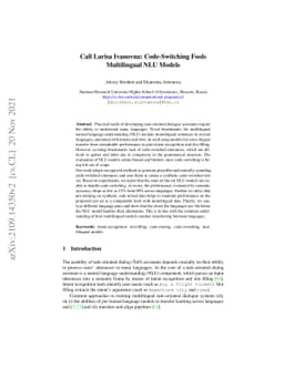 Call Larisa Ivanovna: Code-Switching Fools Multilingual NLU Models