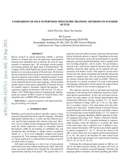 Comparison of Self-Supervised Speech Pre-Training Methods on Flemish
  Dutch