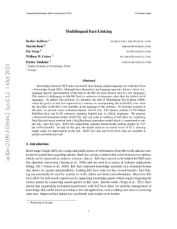 Multilingual Fact Linking