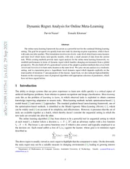 Dynamic Regret Analysis for Online Meta-Learning