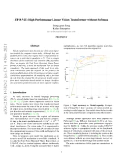 UFO-ViT: High Performance Linear Vision Transformer without Softmax