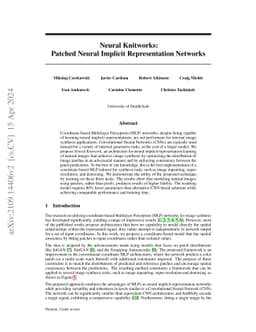 Neural Knitworks: Patched Neural Implicit Representation Networks