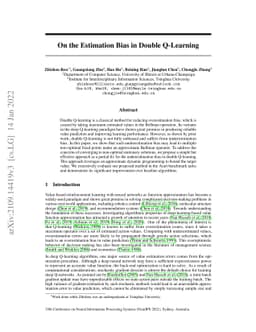 On the Estimation Bias in Double Q-Learning