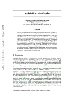 Implicit Generative Copulas