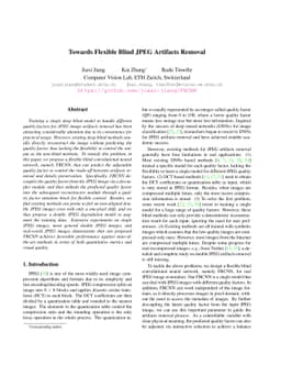 Towards Flexible Blind JPEG Artifacts Removal