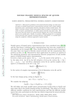 Double framed moduli spaces of quiver representations