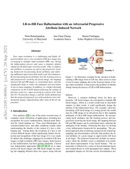 LR-to-HR Face Hallucination with an Adversarial Progressive
  Attribute-Induced Network