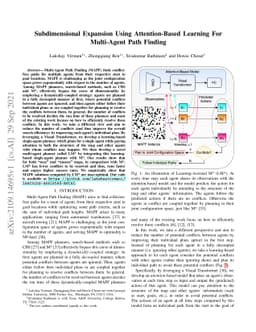 Subdimensional Expansion Using Attention-Based Learning For Multi-Agent
  Path Finding