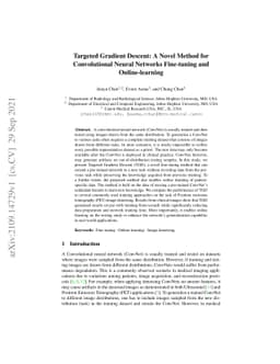 Targeted Gradient Descent: A Novel Method for Convolutional Neural
  Networks Fine-tuning and Online-learning
