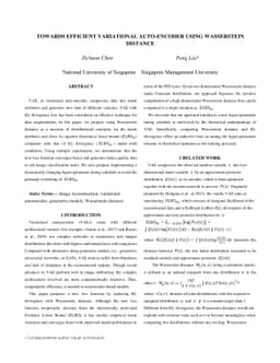 Towards Better Data Augmentation using Wasserstein Distance in
  Variational Auto-encoder