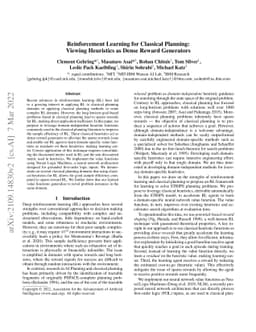 Reinforcement Learning for Classical Planning: Viewing Heuristics as
  Dense Reward Generators