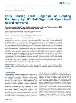 Early Bearing Fault Diagnosis of Rotating Machinery by 1D Self-Organized
  Operational Neural Networks