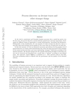Process discovery on deviant traces and other stranger things