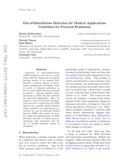 Out-of-Distribution Detection for Medical Applications: Guidelines for
  Practical Evaluation