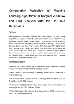 Comparative Validation of Machine Learning Algorithms for Surgical
  Workflow and Skill Analysis with the HeiChole Benchmark