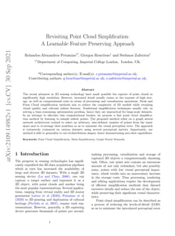 Revisiting Point Cloud Simplification: A Learnable Feature Preserving
  Approach