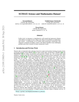 SCIMAT: Science and Mathematics Dataset