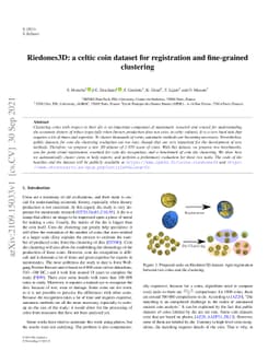 Riedones3D: a celtic coin dataset for registration and fine-grained
  clustering