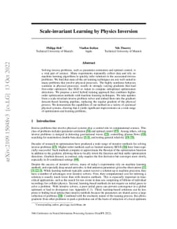 Scale-invariant Learning by Physics Inversion