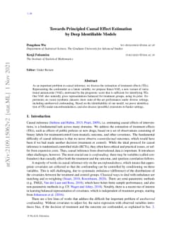Towards Principled Causal Effect Estimation by Deep Identifiable Models