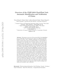 Overview of the CLEF-2019 CheckThat!: Automatic Identification and
  Verification of Claims