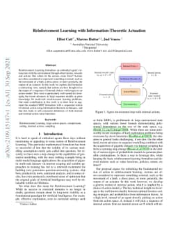 Reinforcement Learning with Information-Theoretic Actuation