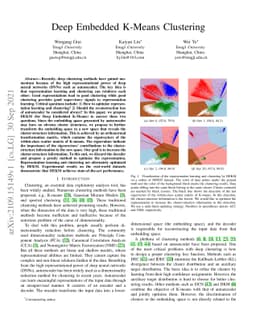 Deep Embedded K-Means Clustering