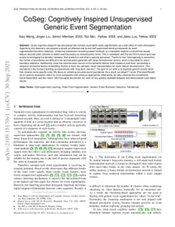 CoSeg: Cognitively Inspired Unsupervised Generic Event Segmentation