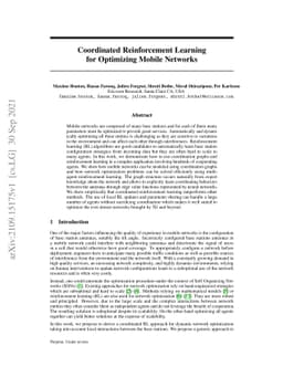 Coordinated Reinforcement Learning for Optimizing Mobile Networks