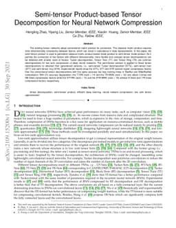 Semi-tensor Product-based TensorDecomposition for Neural Network
  Compression