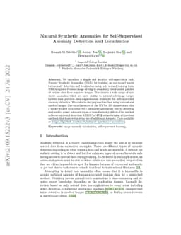 Natural Synthetic Anomalies for Self-Supervised Anomaly Detection and
  Localization